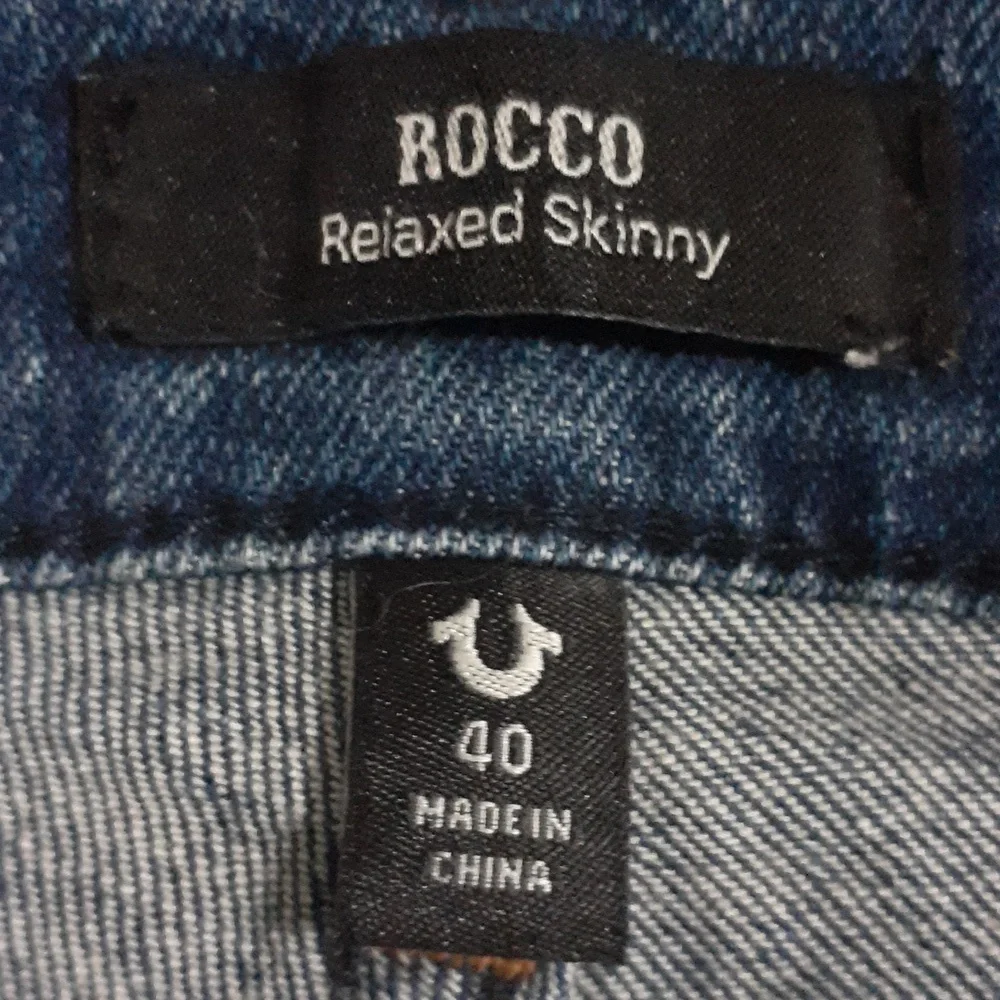 True Religion Jeans Men Size 40 Rocco Relaxed Skinny Denim Grunge Street…